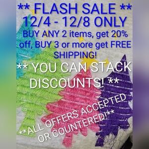 FLASH SALE 12/4-12/8!